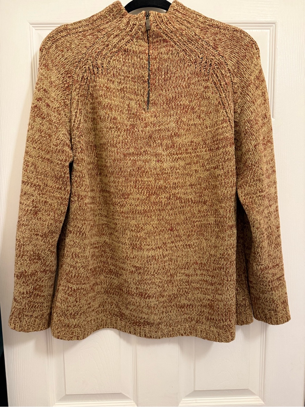 Zegna S Sport Women's Marled Half-Zip Sweater in Tan/Brown/Burgundy